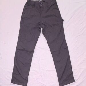 Real Ranch Canvas Men's Gray Workwear Pants 30x32 Button Zip Straight Pockets